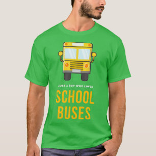 Camiseta Simple lindo sólo un chico que ama los autobuses e