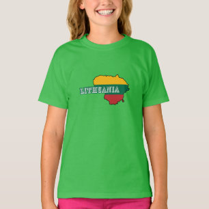 Camiseta Simple lituania lietuva Flag Souvenir