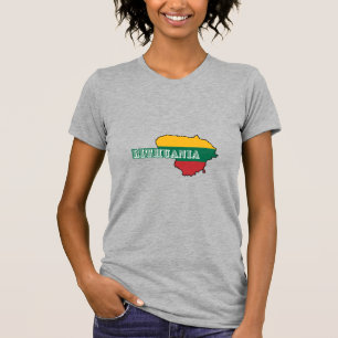 Camiseta Simple lituania lietuva Flag Souvenir