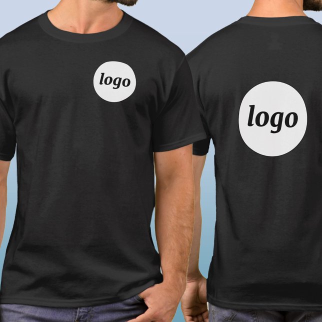 Camiseta Simple Logo Crest and Back Promotional Business (Simple logo crest and back print business branding promotional t-shirt)