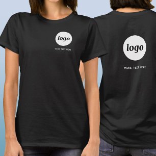 Camiseta Simple logotipo y texto Cresta empresarial y parte