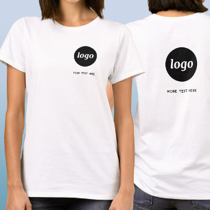 Camiseta Simple logotipo y texto Cresta empresarial y parte