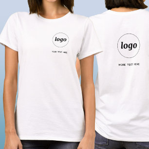 Camiseta Simple logotipo y texto de negocio Cresta y parte 