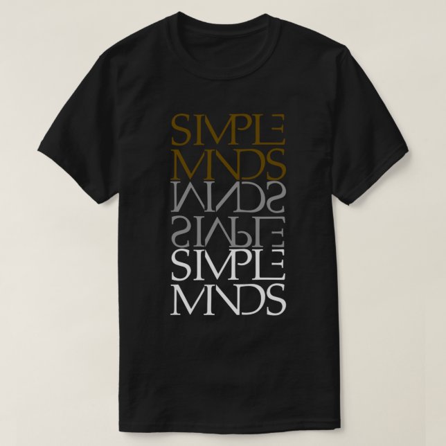 Camiseta Simple Minds Logo (White &amp; Gold) Classic T-Shi (Diseño del anverso)