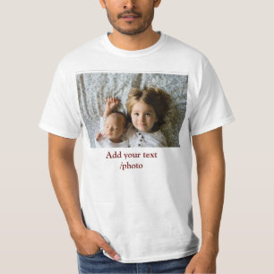Camiseta simple mínima AGREGAR TUS NAVIDADES DE TEXTO DE FO