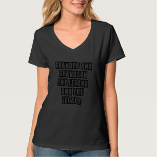 Camiseta Simple Minimal   Abuelo y Nieto La Leyenda A