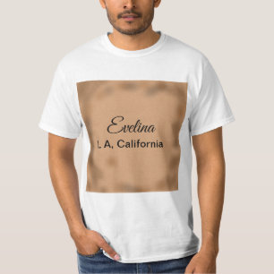 Camiseta Simple minimal add your name text place city custo