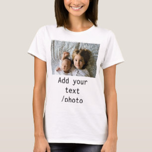 Camiseta simple minimal AGREGA TU FOTO TEXTO NAVIDAD     T