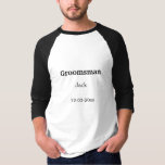Camiseta SIMPLE MINIMAL añada tu nombre personalizado groom<br><div class="desc">diseño</div>