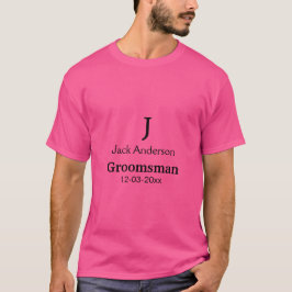 Camiseta SIMPLE MINIMAL añada tu nombre personalizado groom