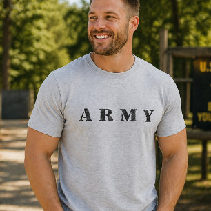 Camiseta Simple Minimal Ejército Distorsionado