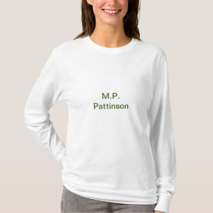 Camiseta Simple minimal green add your text name photo cust