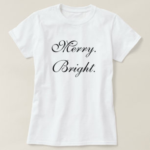 Camiseta Simple Minimalista Texto Elegante Feliz Navidad Br