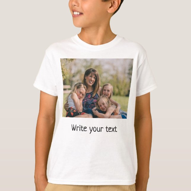 Camiseta simple mínimo añadir tu navidad de fotos de texto  (Anverso)