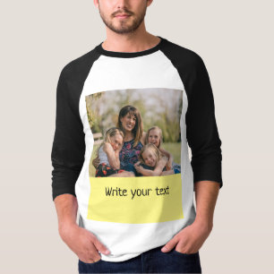 Camiseta simple mínimo añadir tu navidad de fotos de texto
