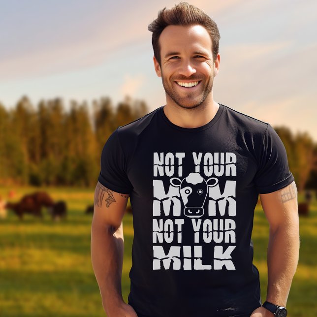 Camiseta Simple No Tu Mamá No Tu Vegan De Leche (Subido por el creador)