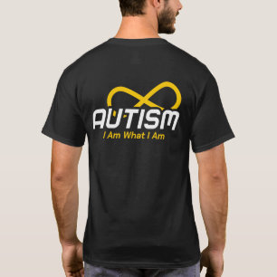 Camiseta Simple Nudo de Infinitud Dorado de Autismo para Co