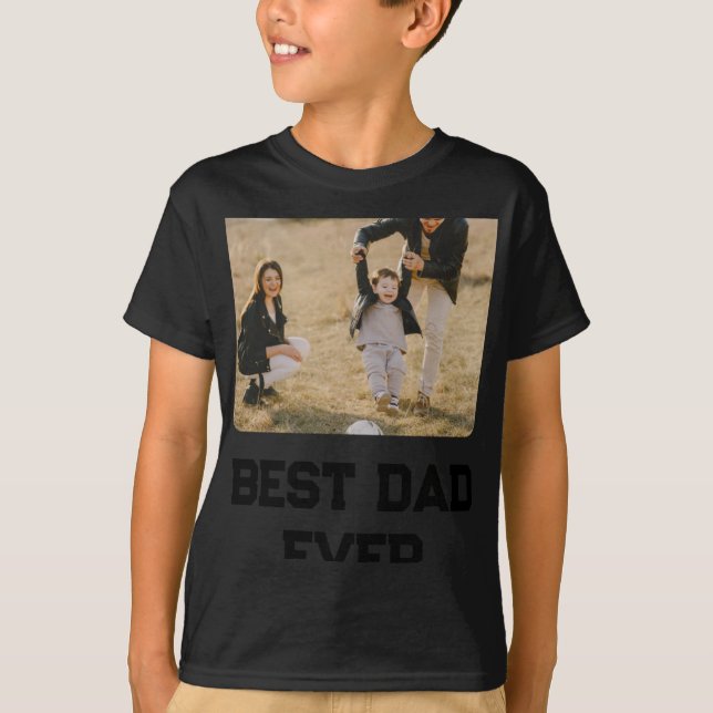Camiseta Simple Photo Dad Ever Fathers Day Gift  (Anverso)