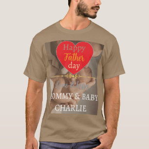 Camiseta Simple Primer Día del Padre Collage de Imágenes   