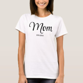 Camiseta Simple Script Mom Establecida