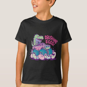 Camiseta Simple Semana Santa Graciosa Dinosaurio Crushing E