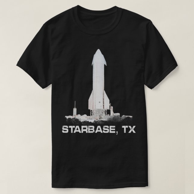 Camiseta Simple Starbase, TX Spaceship Graphic  (Diseño del anverso)