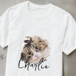 Camiseta Simple y moderno nombre del Mascota de la placa de<br><div class="desc">Este diseño simple y clásico está compuesto por tipografía de la síspera y agrega una foto personalizado.</div>