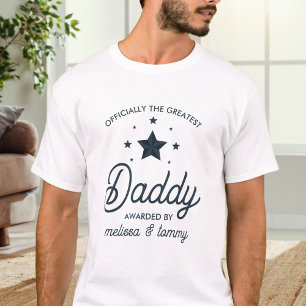 Camiseta Simple y moderno papá grande blanco negro