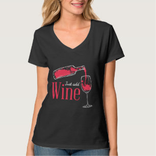 Camiseta Simplemente Agregue Botella De Vino Vertiendo Vino