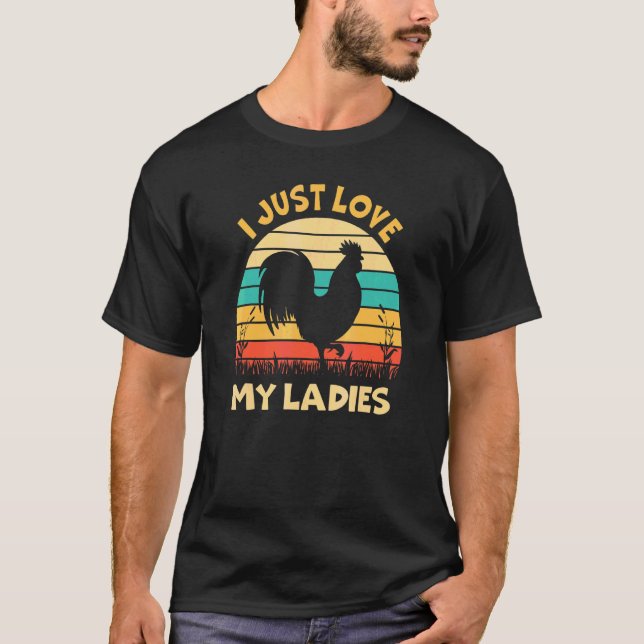 Camiseta Simplemente amo a la granjera de la granja de poll (Anverso)