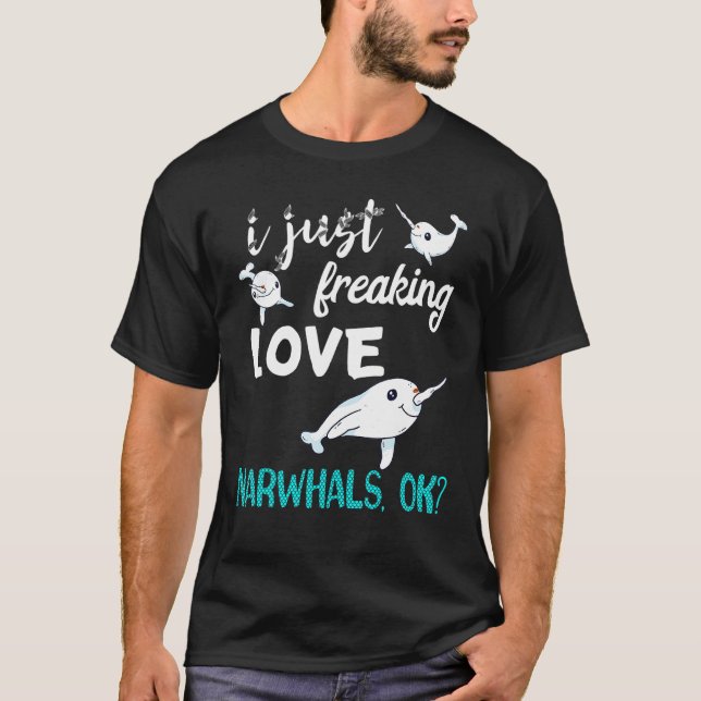 Camiseta Simplemente amo con locura a las ballenas peces oc (Anverso)