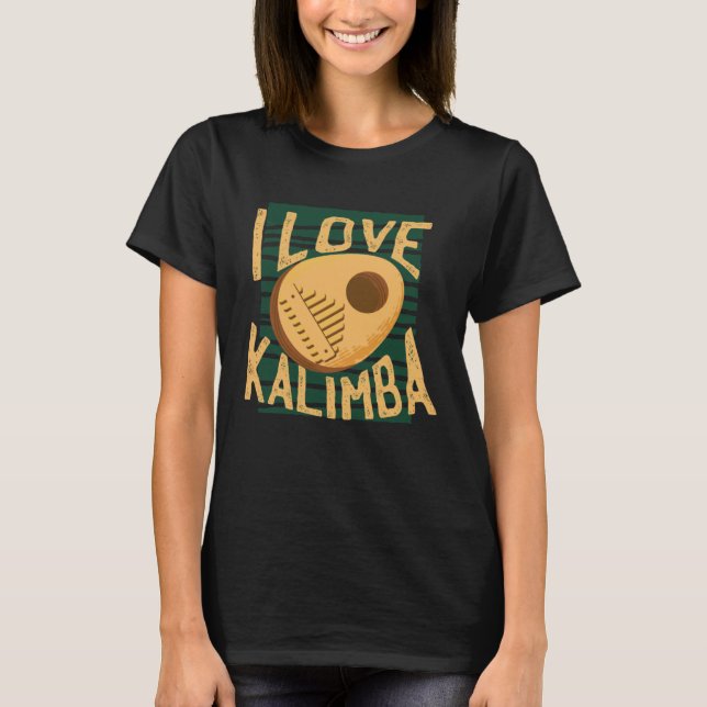 Camiseta Simplemente Amo el Sonido del Instrumento Kalimba  (Anverso)