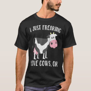 Camiseta Simplemente Amo Las Vacas Lindas Vacas Gráficos De