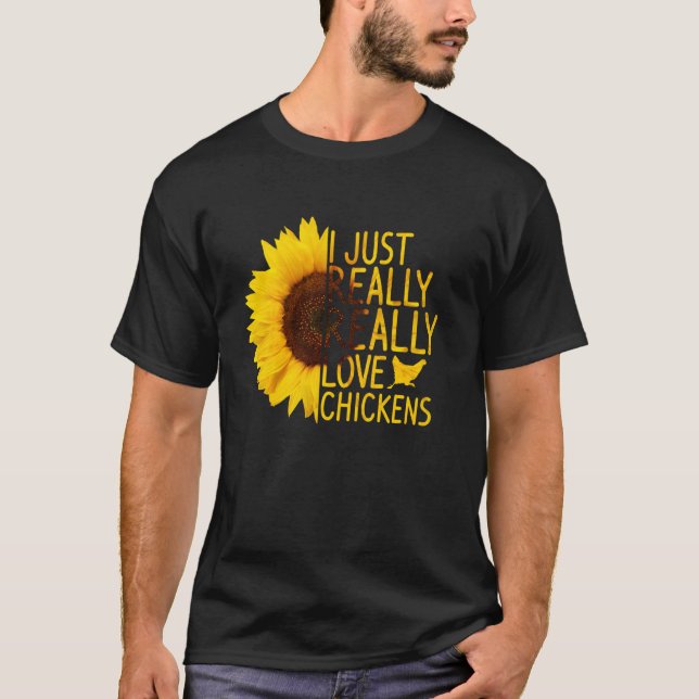 Camiseta Simplemente amo mucho a los pollos  Mujeres Hombre (Anverso)