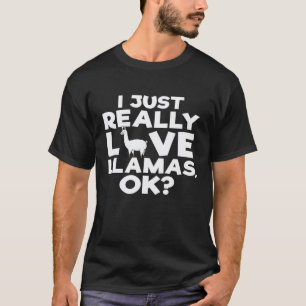Camiseta Simplemente Amo Verdaderamente Llamas Animal  Prem