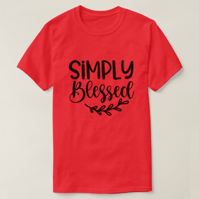 Camiseta Simplemente bendecido (Diseño del anverso)