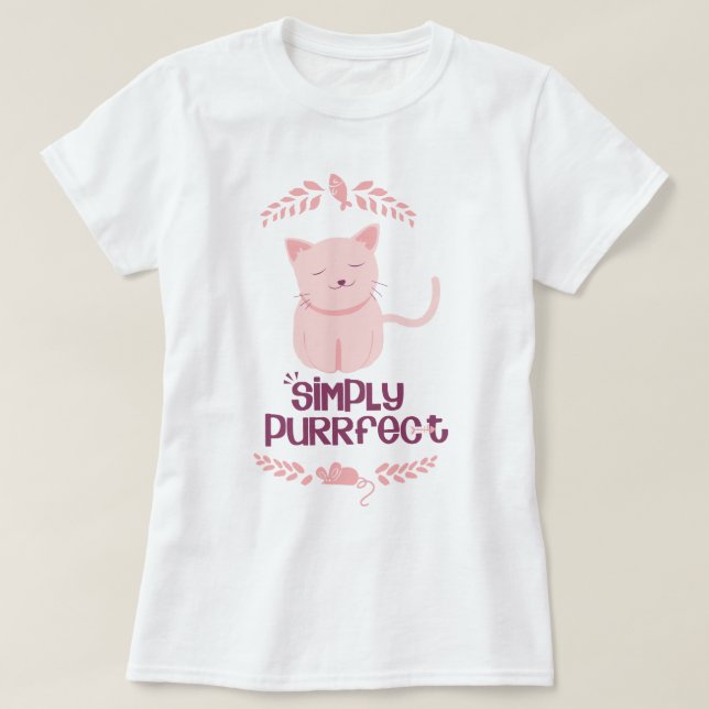Camiseta Simplemente busca a los amantes de los gatos (Diseño del anverso)
