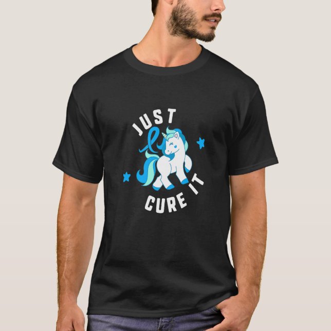 Camiseta Simplemente curarlo Conciencia de diabetes T1 Lind (Anverso)