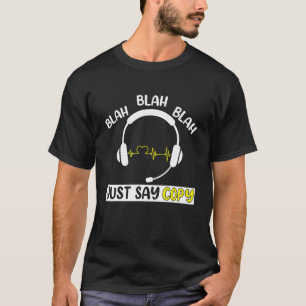 Camiseta Simplemente diga copia 911 despachador línea amari