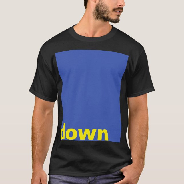 Camiseta Simplemente diseña "rectángulo azul abajo" + tus i (Anverso)
