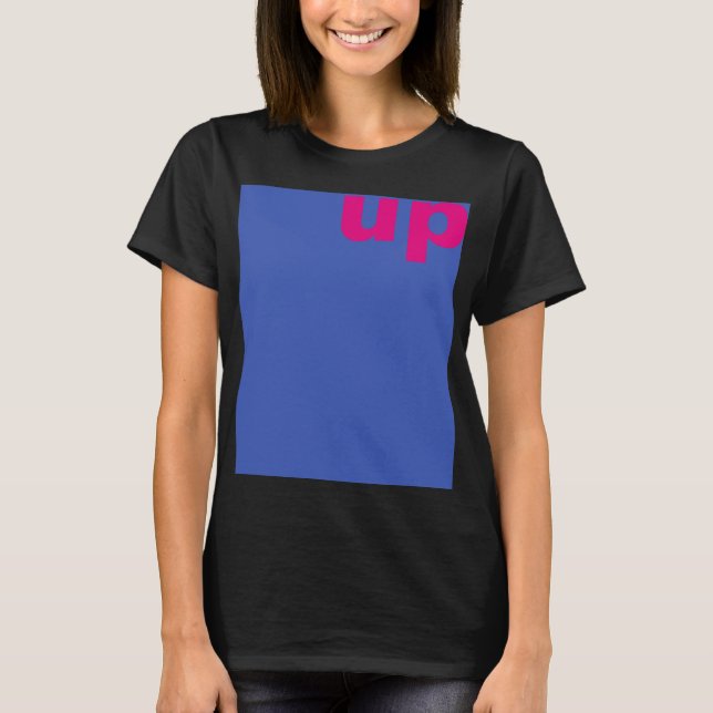 Camiseta Simplemente diseñar "rectángulo azul arriba" + tus (Anverso)