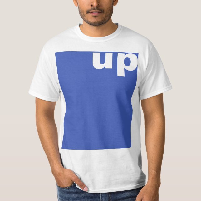 Camiseta Simplemente diseñar "rectángulo azul arriba" + tus (Anverso)