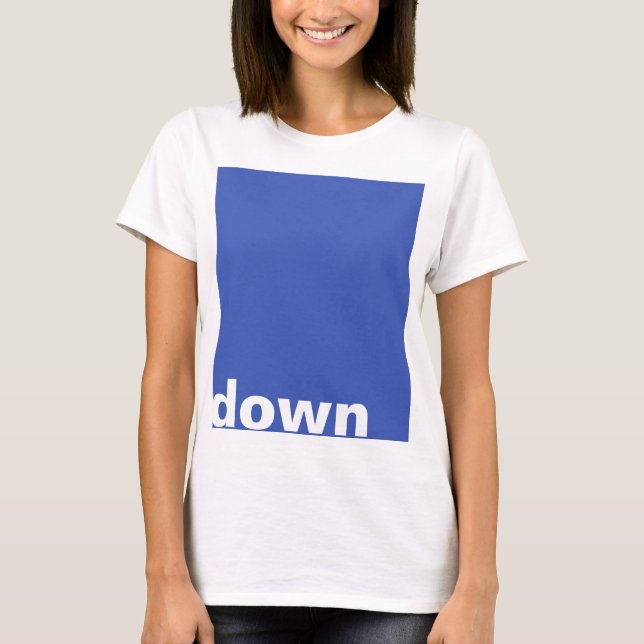 Camiseta Simplemente diseñar "rectángulo azul hacia abajo"  (Anverso)