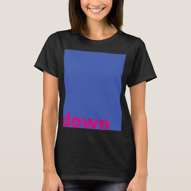 Camiseta Simplemente diseñar "rectángulo azul hacia abajo"  (Anverso)