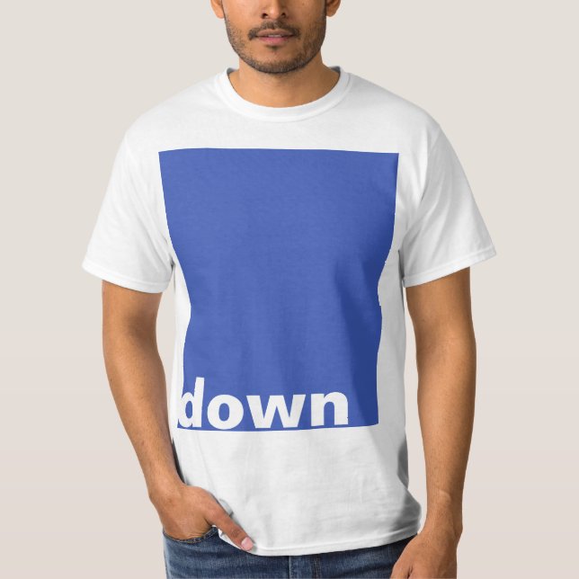 Camiseta Simplemente diseñar "rectángulo azul hacia abajo"  (Anverso)