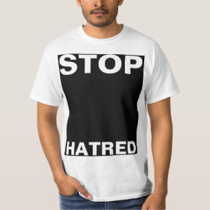 Camiseta Simplemente diseñar "rectángulo negro STOP HATRED"