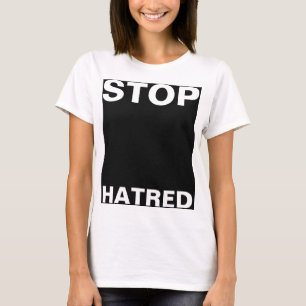 Camiseta Simplemente diseñar "rectángulo negro STOP HATRED"