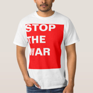 Camiseta Simplemente diseñar "rectángulo rojo DETENER LA 