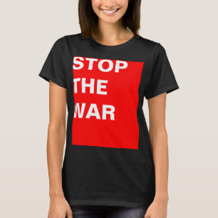 Camiseta Simplemente diseñar "rectángulo rojo DETENER LA 