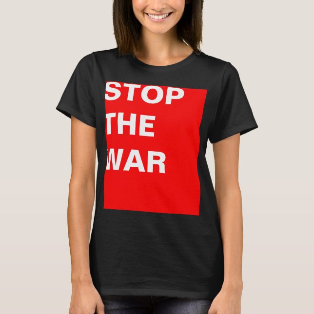 Camiseta Simplemente diseñar "rectángulo rojo DETENER LA GU (Anverso)